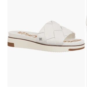 White Woven Adaley Slide Sandals - size 7